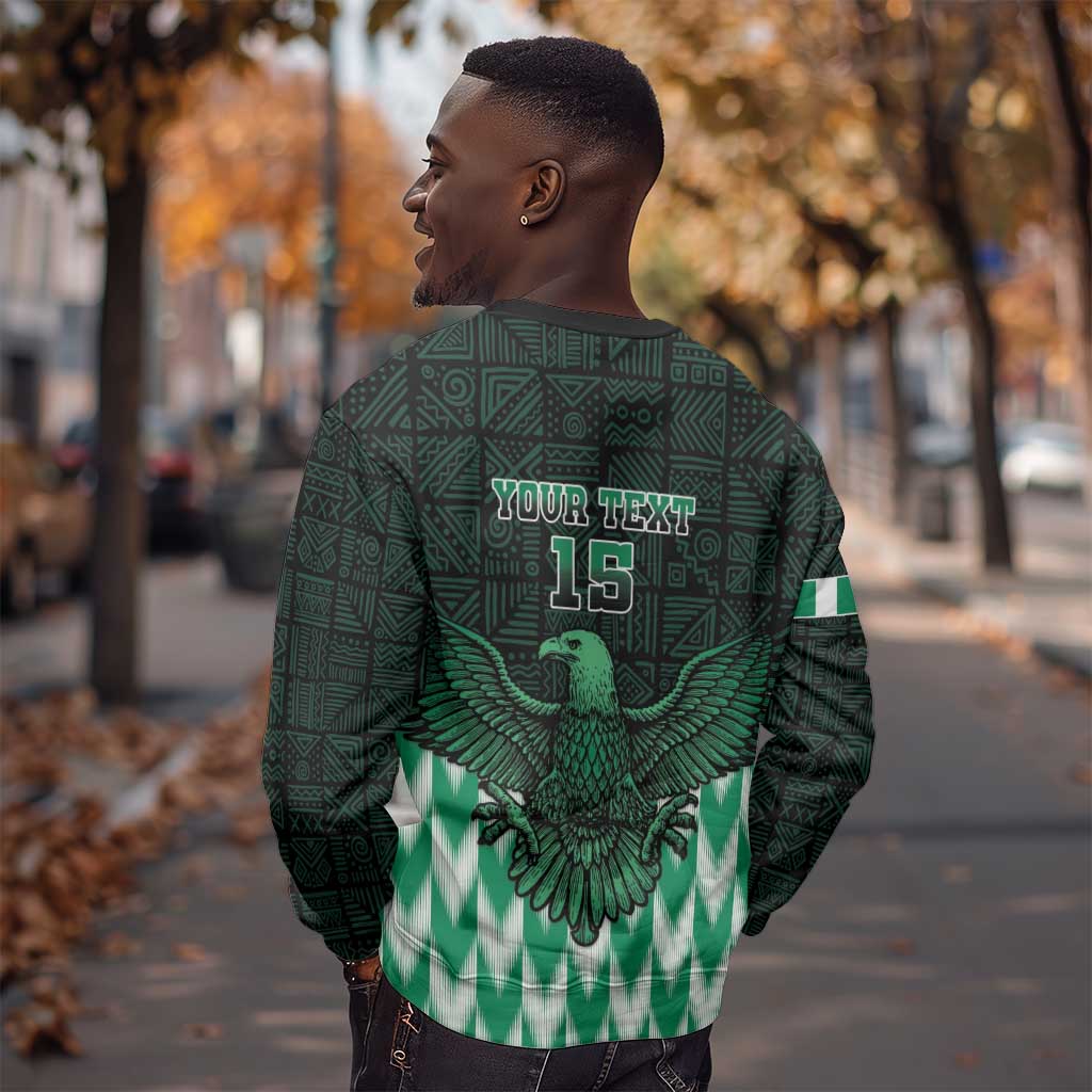 Custom Nigeria Football Sweatshirt African Pattern LT15