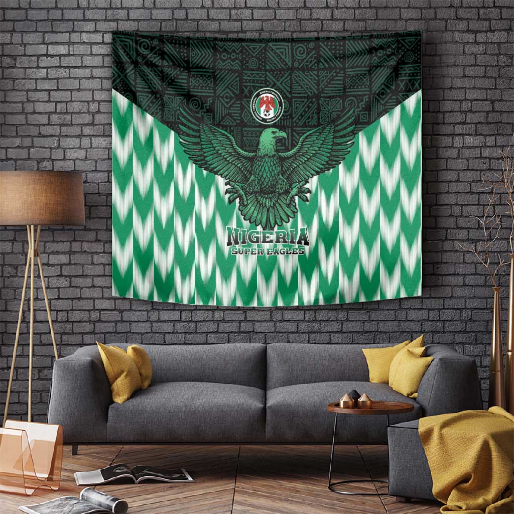 Custom Nigeria Football Tapestry African Pattern LT15
