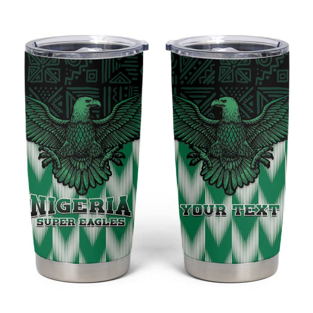 Custom Nigeria Football Tumbler Cup African Pattern LT15