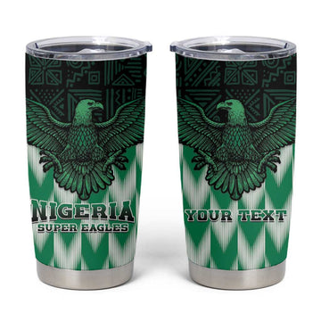 Custom Nigeria Football Tumbler Cup African Pattern LT15