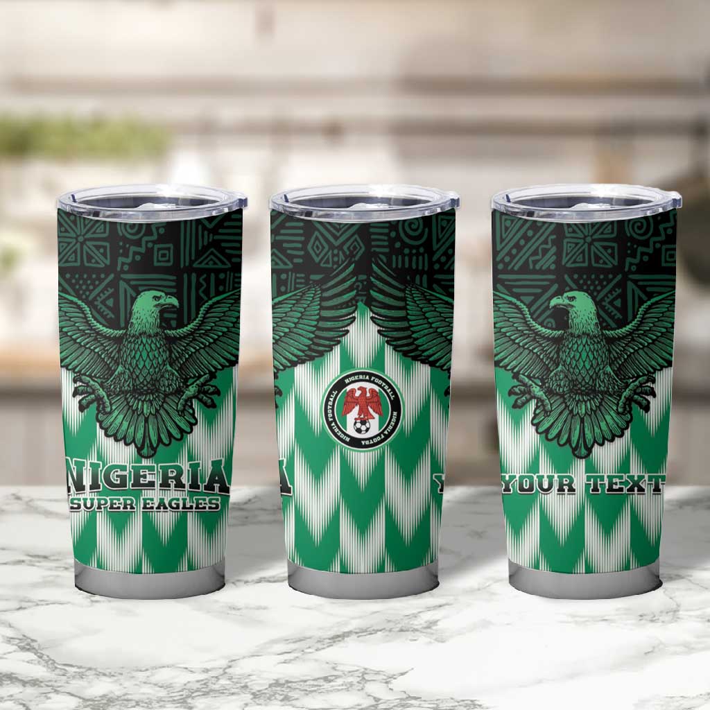 Custom Nigeria Football Tumbler Cup African Pattern LT15