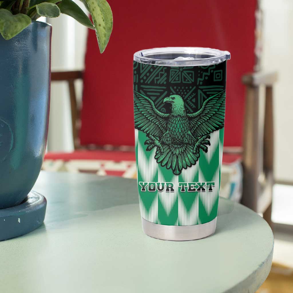 Custom Nigeria Football Tumbler Cup African Pattern LT15