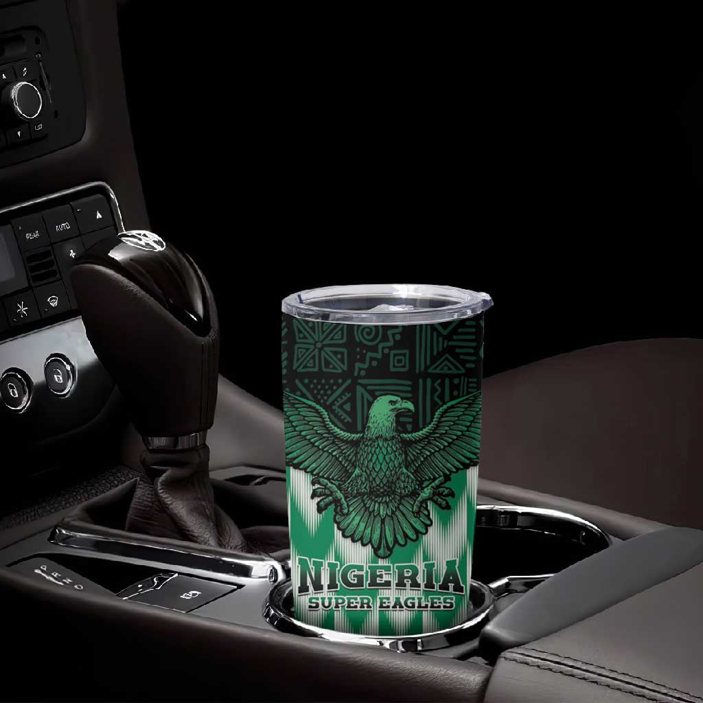 Custom Nigeria Football Tumbler Cup African Pattern LT15