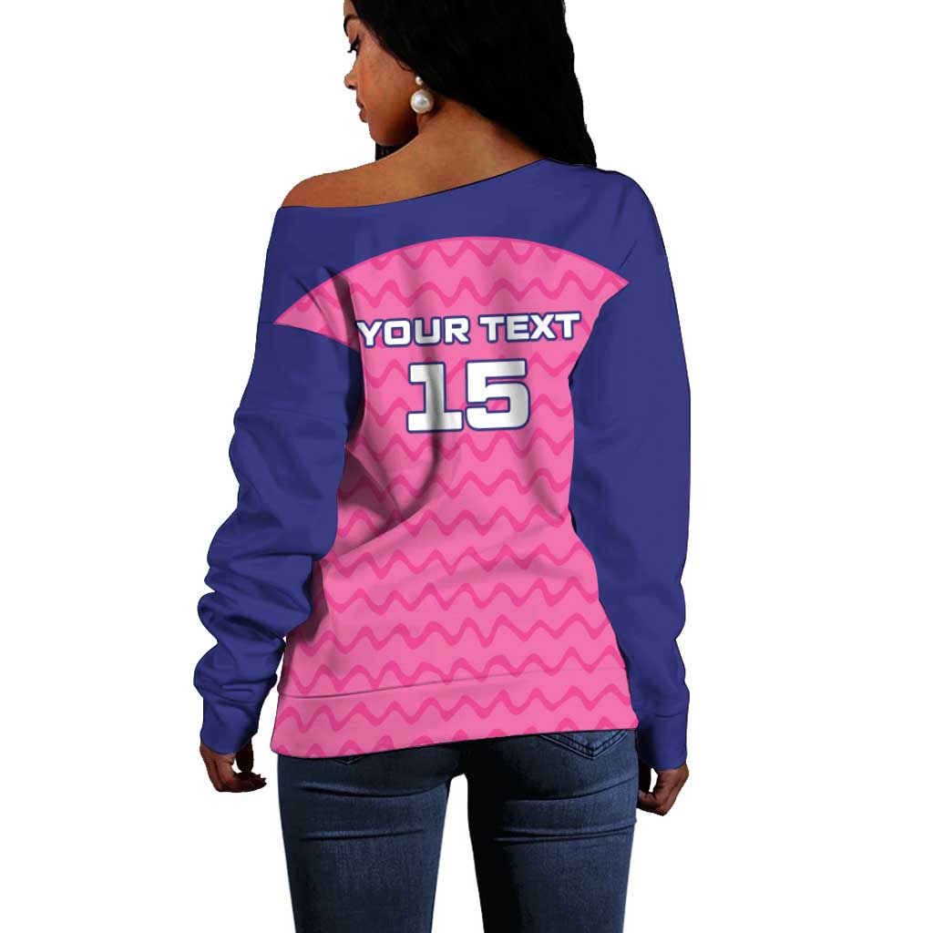 Custom Afro South Africa Cricket Off Shoulder Sweater Go Paarl LT15