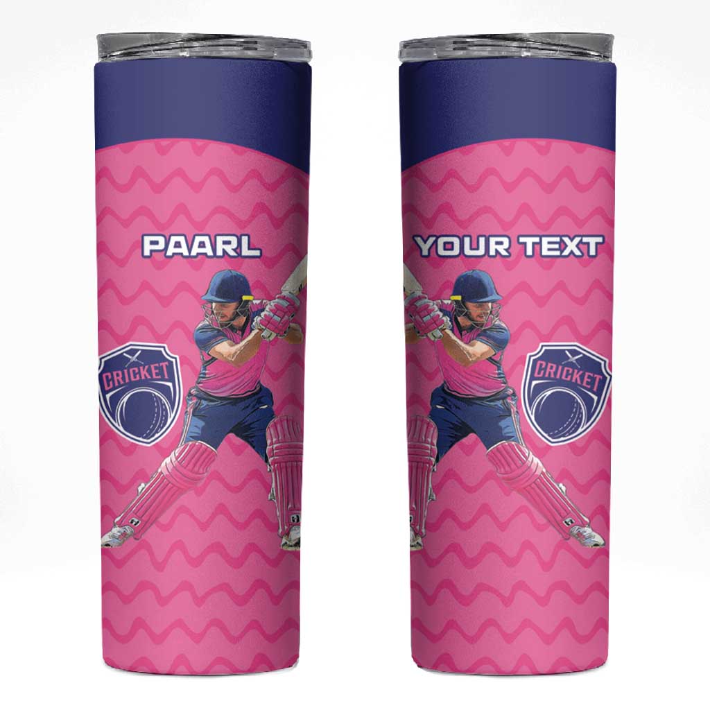 Custom Afro South Africa Cricket Skinny Tumbler Go Paarl LT15