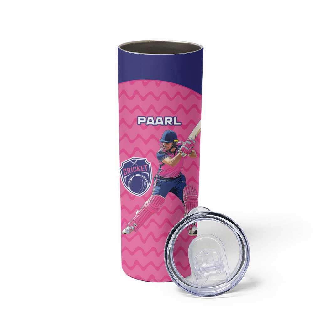 Custom Afro South Africa Cricket Skinny Tumbler Go Paarl LT15