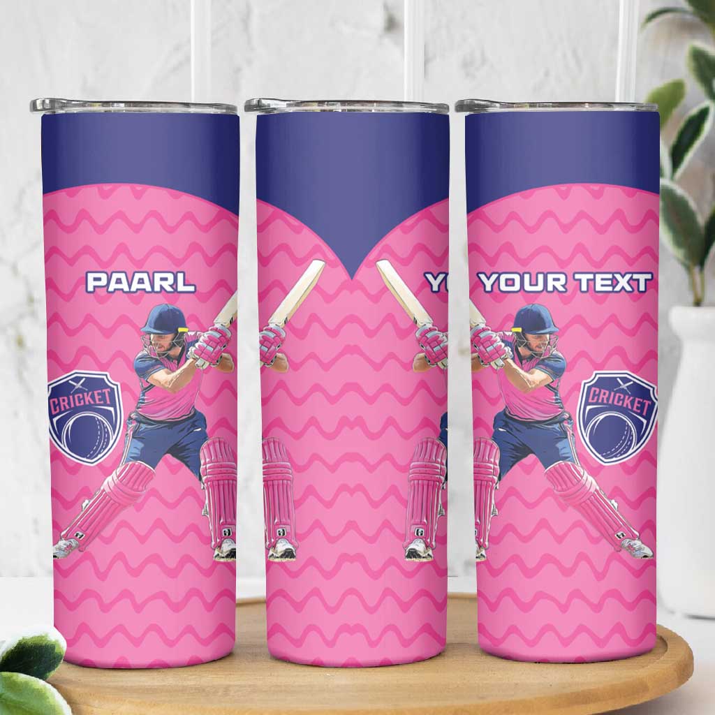 Custom Afro South Africa Cricket Skinny Tumbler Go Paarl LT15