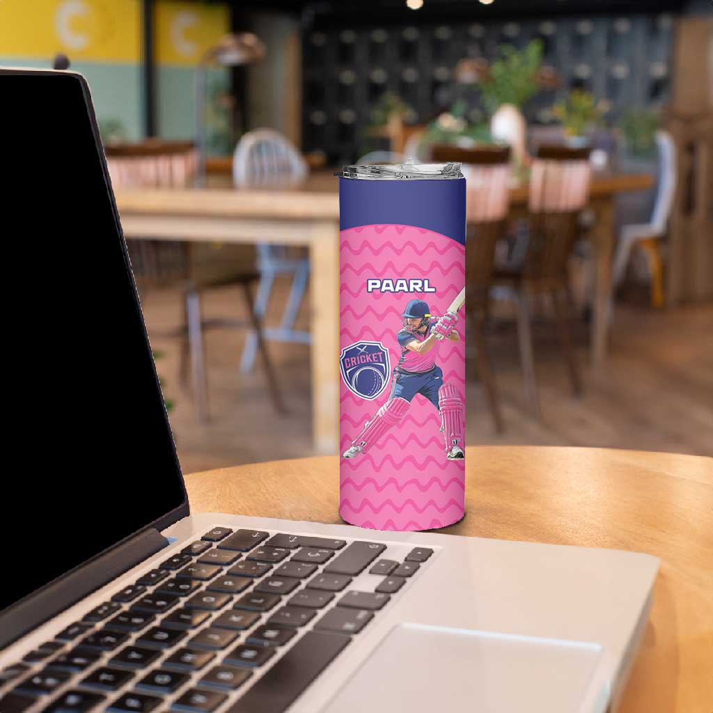 Custom Afro South Africa Cricket Skinny Tumbler Go Paarl LT15