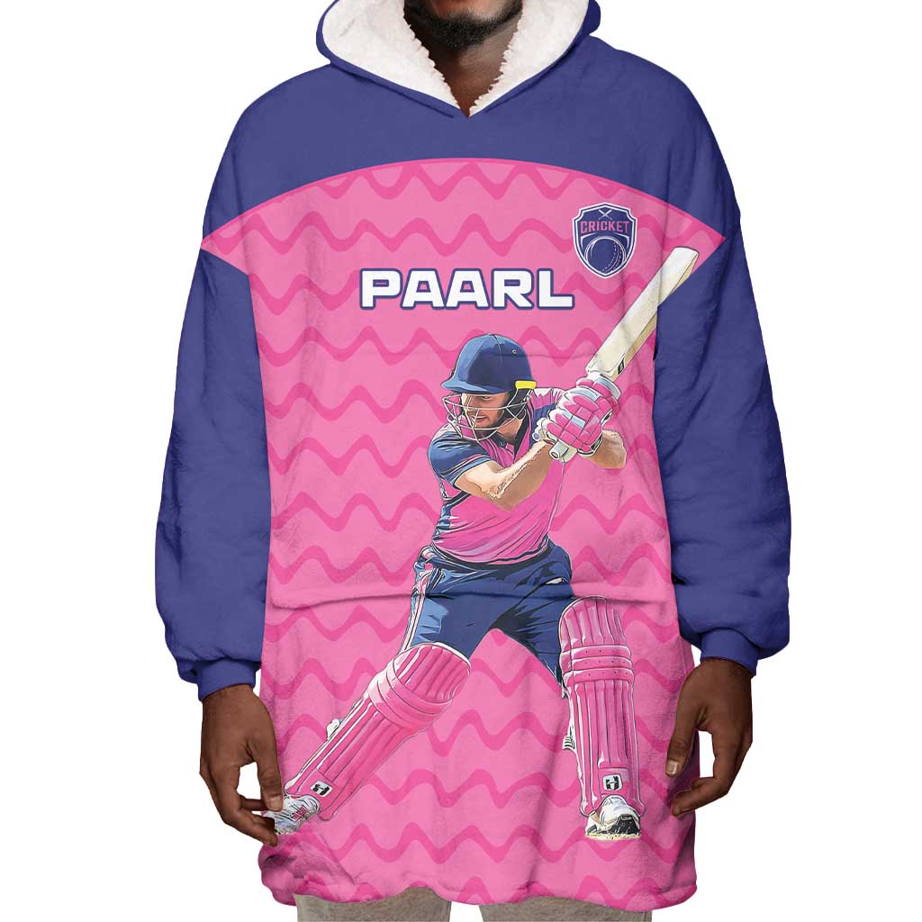 Custom Afro South Africa Cricket Wearable Blanket Hoodie Go Paarl LT15