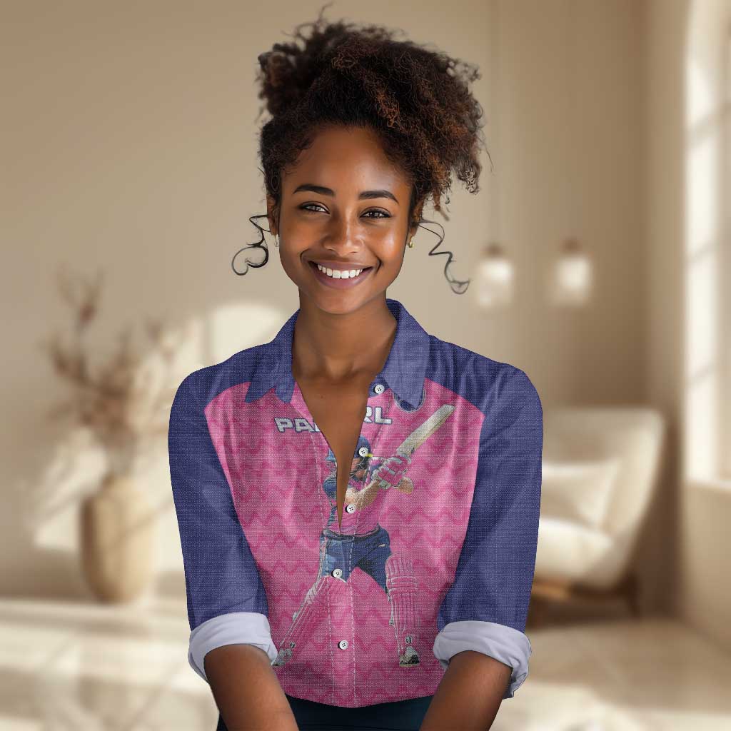 Custom Afro South Africa Cricket Women Casual Shirt Go Paarl LT15