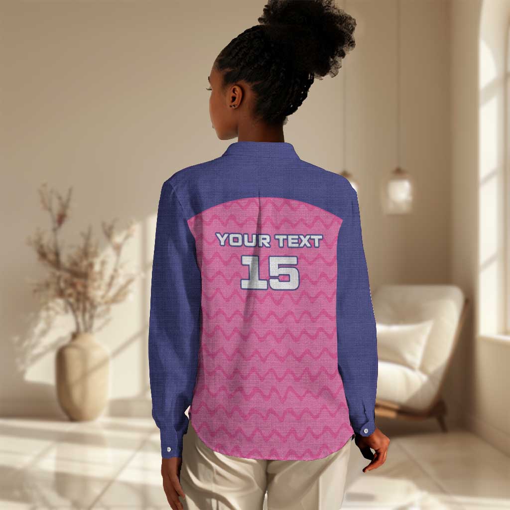 Custom Afro South Africa Cricket Women Casual Shirt Go Paarl LT15