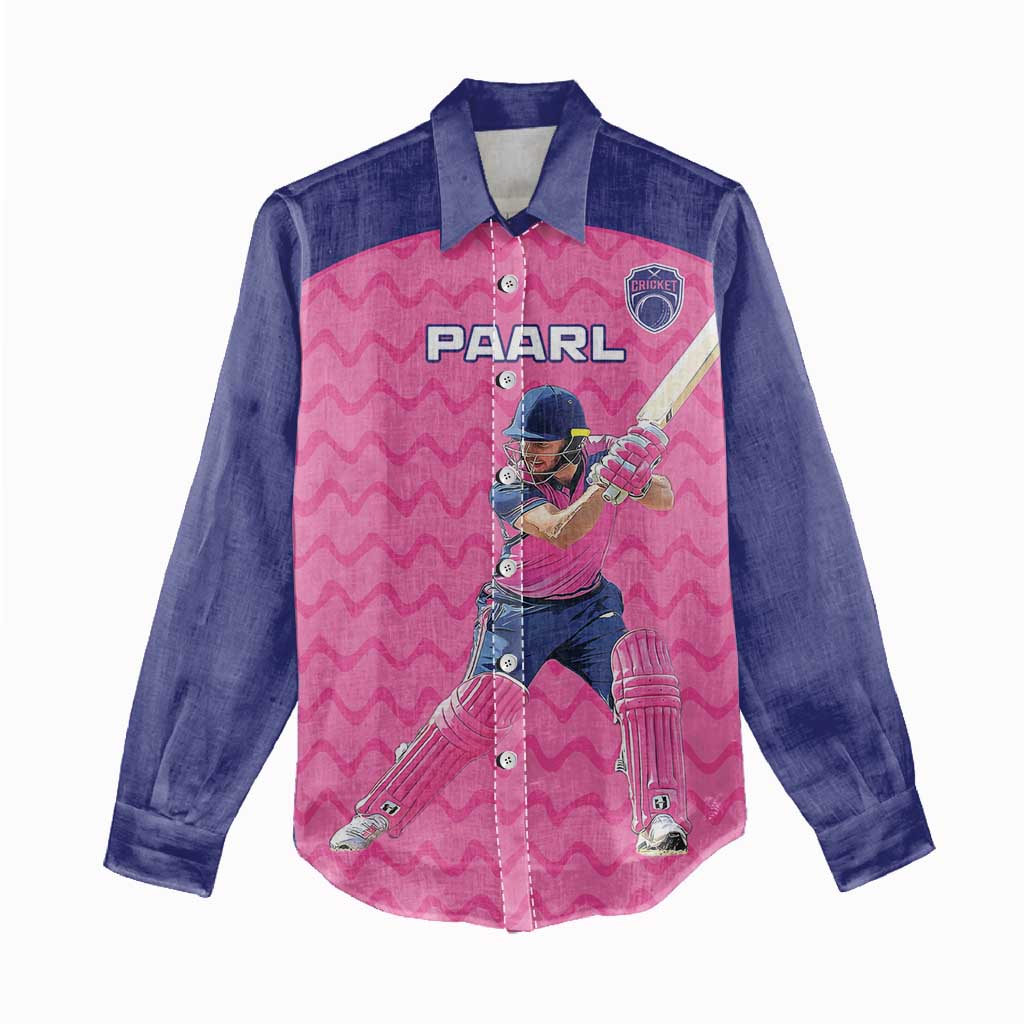 Custom Afro South Africa Cricket Women Casual Shirt Go Paarl LT15