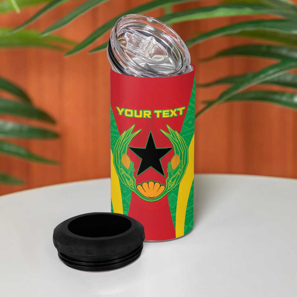 Personalised Afro Cape Verde (1975-1992) 4 in 1 Can Cooler Tumbler Mix African Pattern LT15