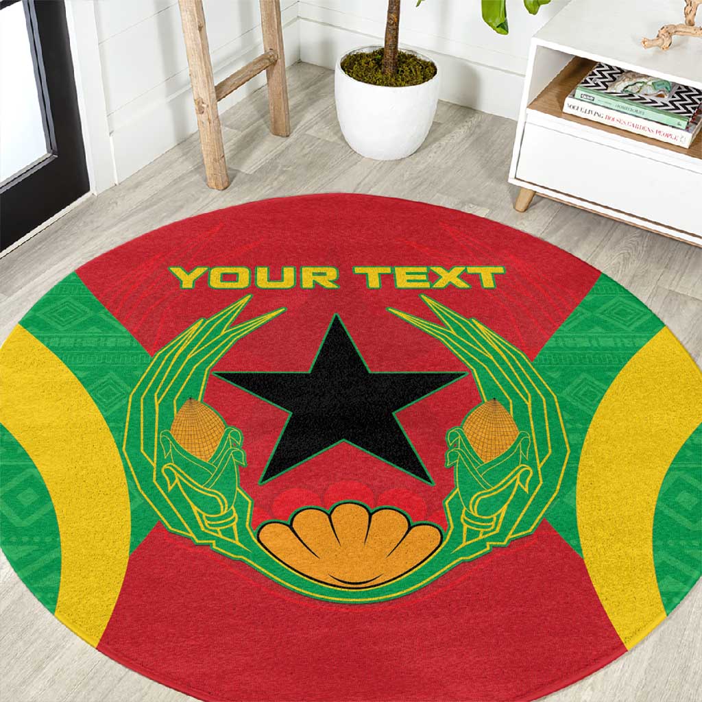 Personalised Afro Cape Verde (1975-1992) Round Carpet Mix African Pattern LT15
