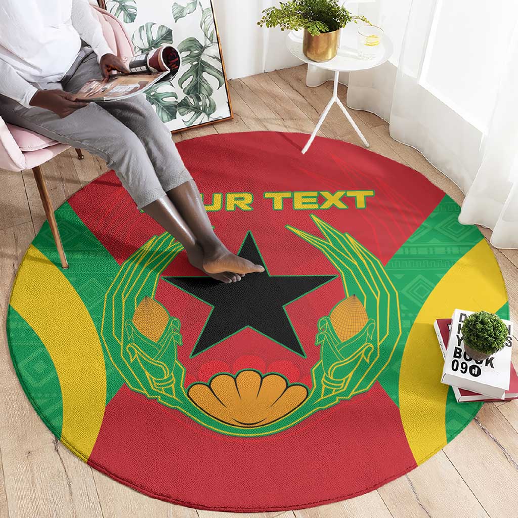 Personalised Afro Cape Verde (1975-1992) Round Carpet Mix African Pattern LT15