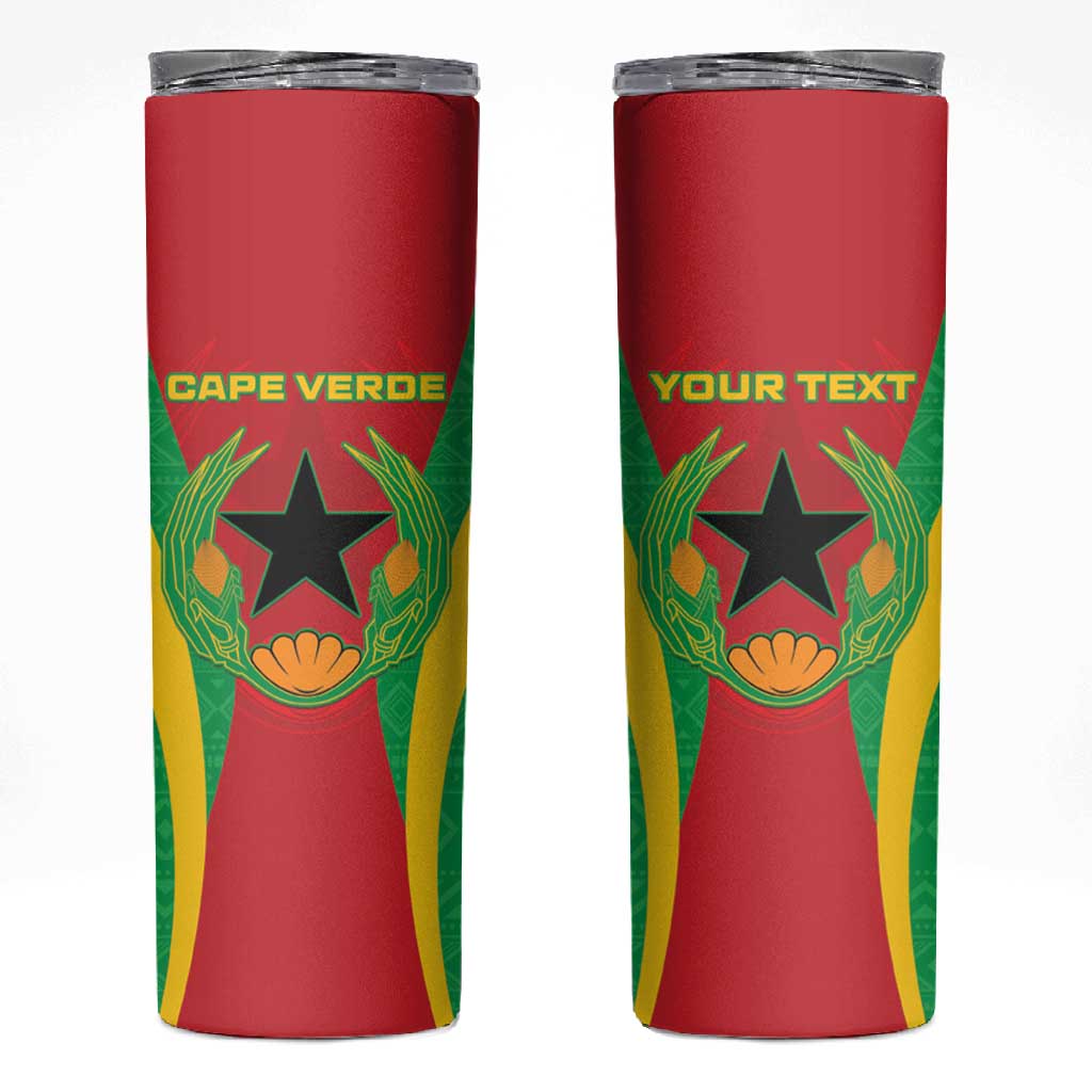 Personalised Afro Cape Verde (1975-1992) Skinny Tumbler Mix African Pattern LT15