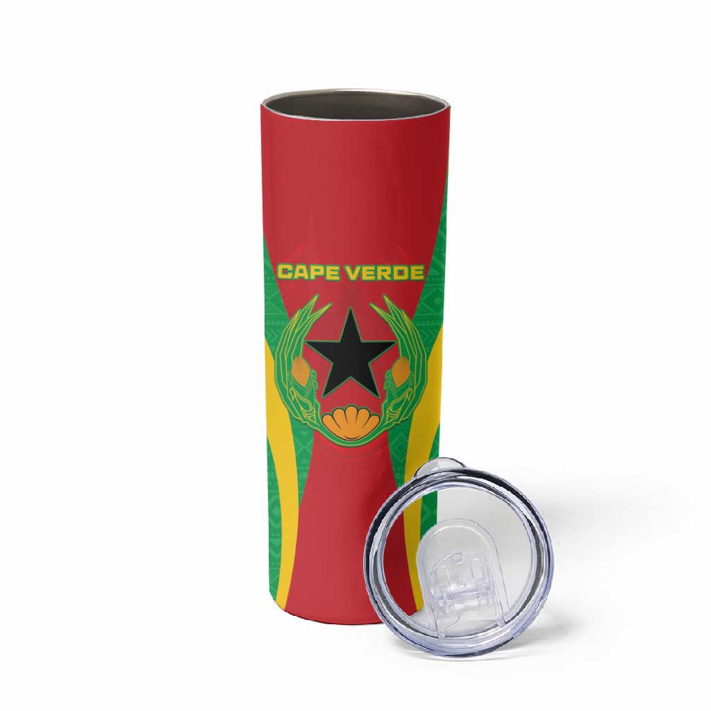 Personalised Afro Cape Verde (1975-1992) Skinny Tumbler Mix African Pattern LT15