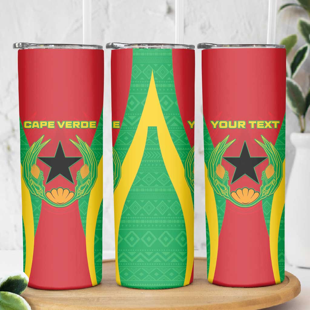 Personalised Afro Cape Verde (1975-1992) Skinny Tumbler Mix African Pattern LT15