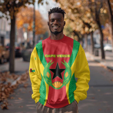 Personalised Afro Cape Verde (1975-1992) Sweatshirt Mix African Pattern LT15