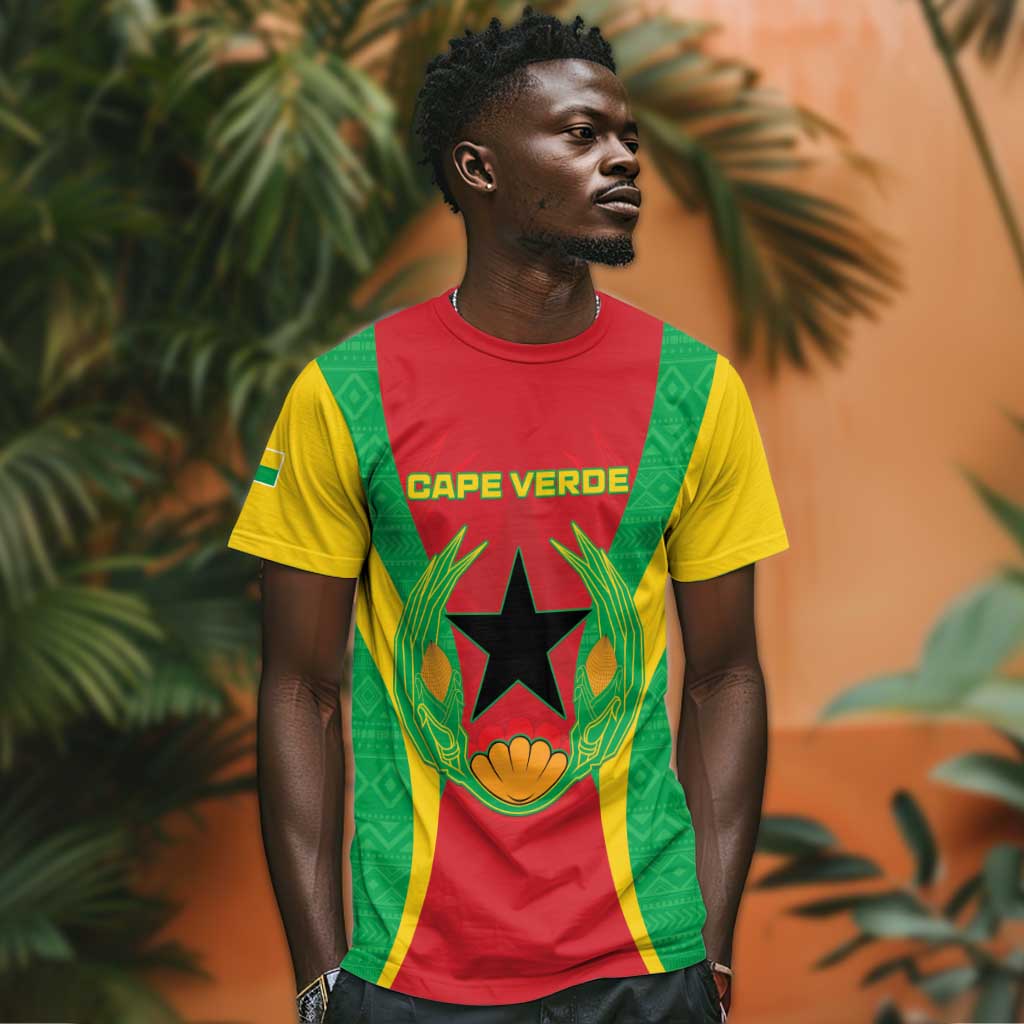 Personalised Afro Cape Verde (1975-1992) T shirt Mix African Pattern LT15