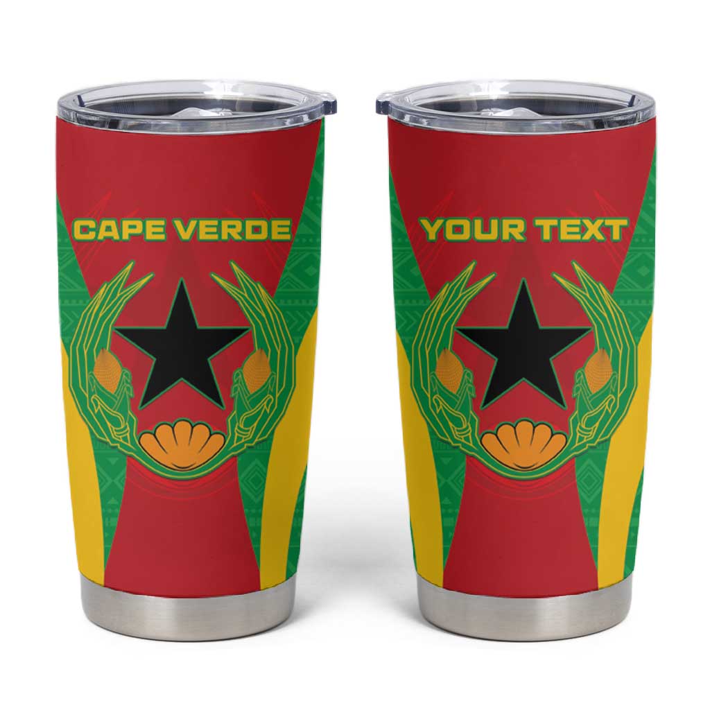 Personalised Afro Cape Verde (1975-1992) Tumbler Cup Mix African Pattern LT15