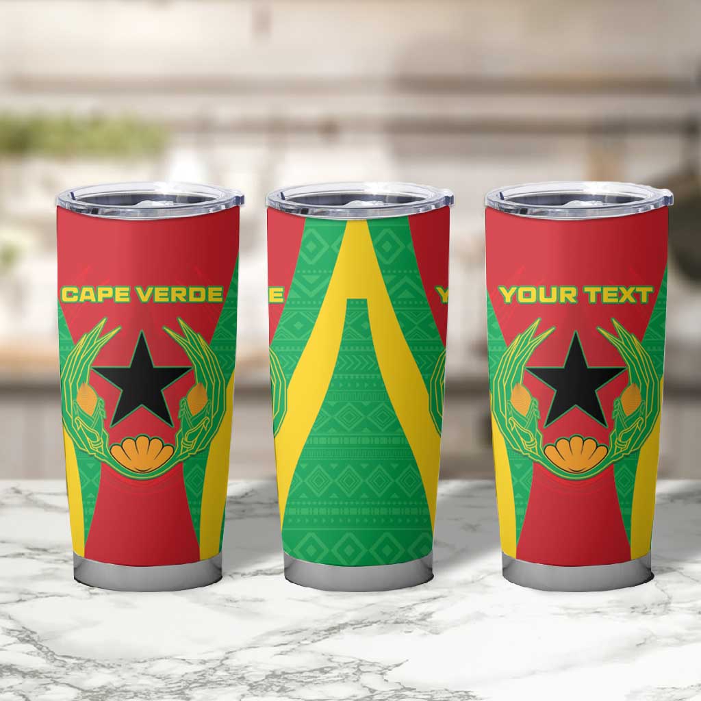 Personalised Afro Cape Verde (1975-1992) Tumbler Cup Mix African Pattern LT15