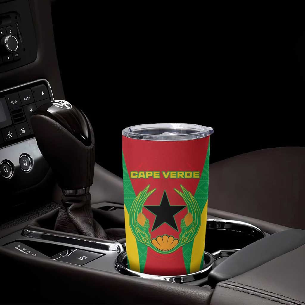 Personalised Afro Cape Verde (1975-1992) Tumbler Cup Mix African Pattern LT15