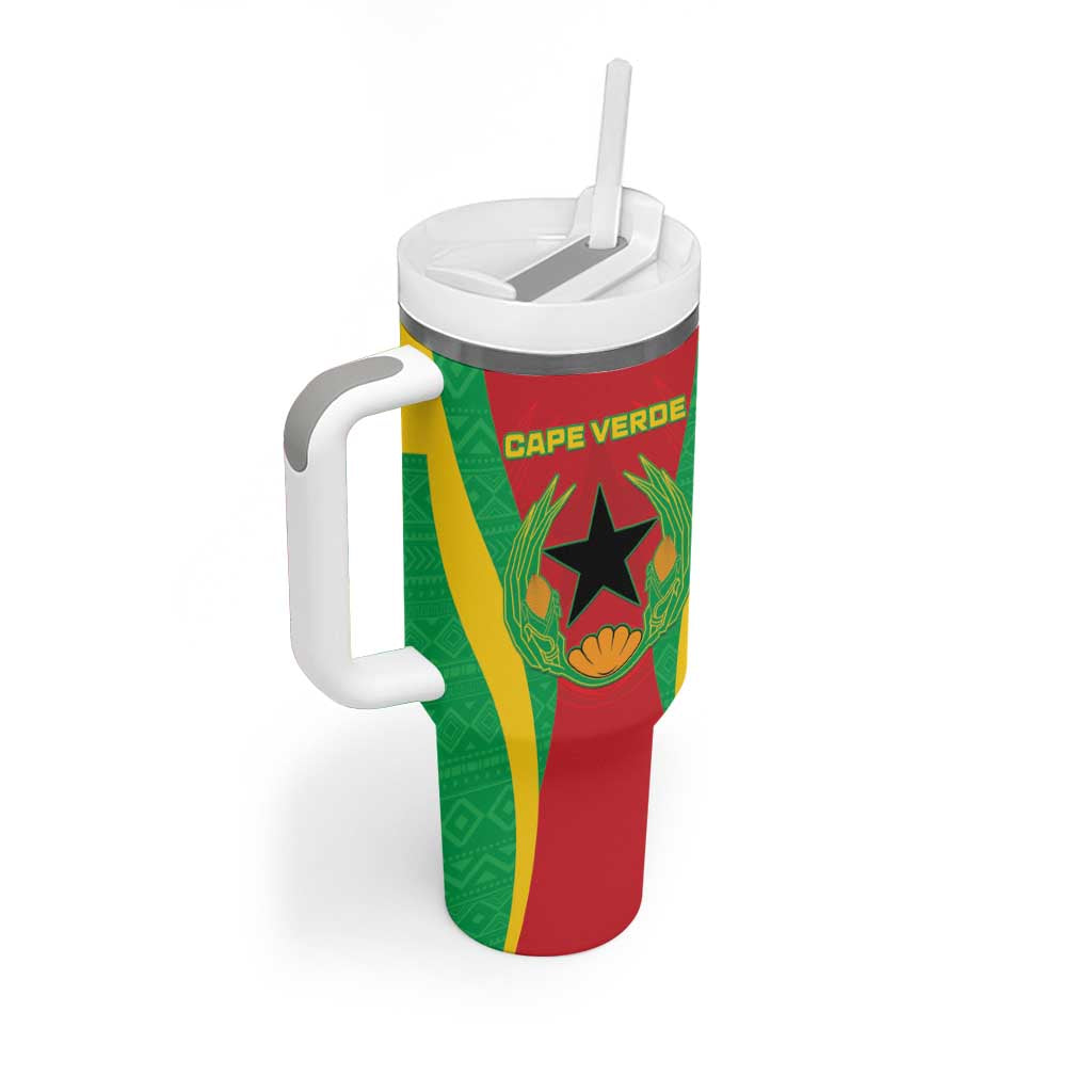 Personalised Afro Cape Verde (1975-1992) Tumbler With Handle Mix African Pattern LT15