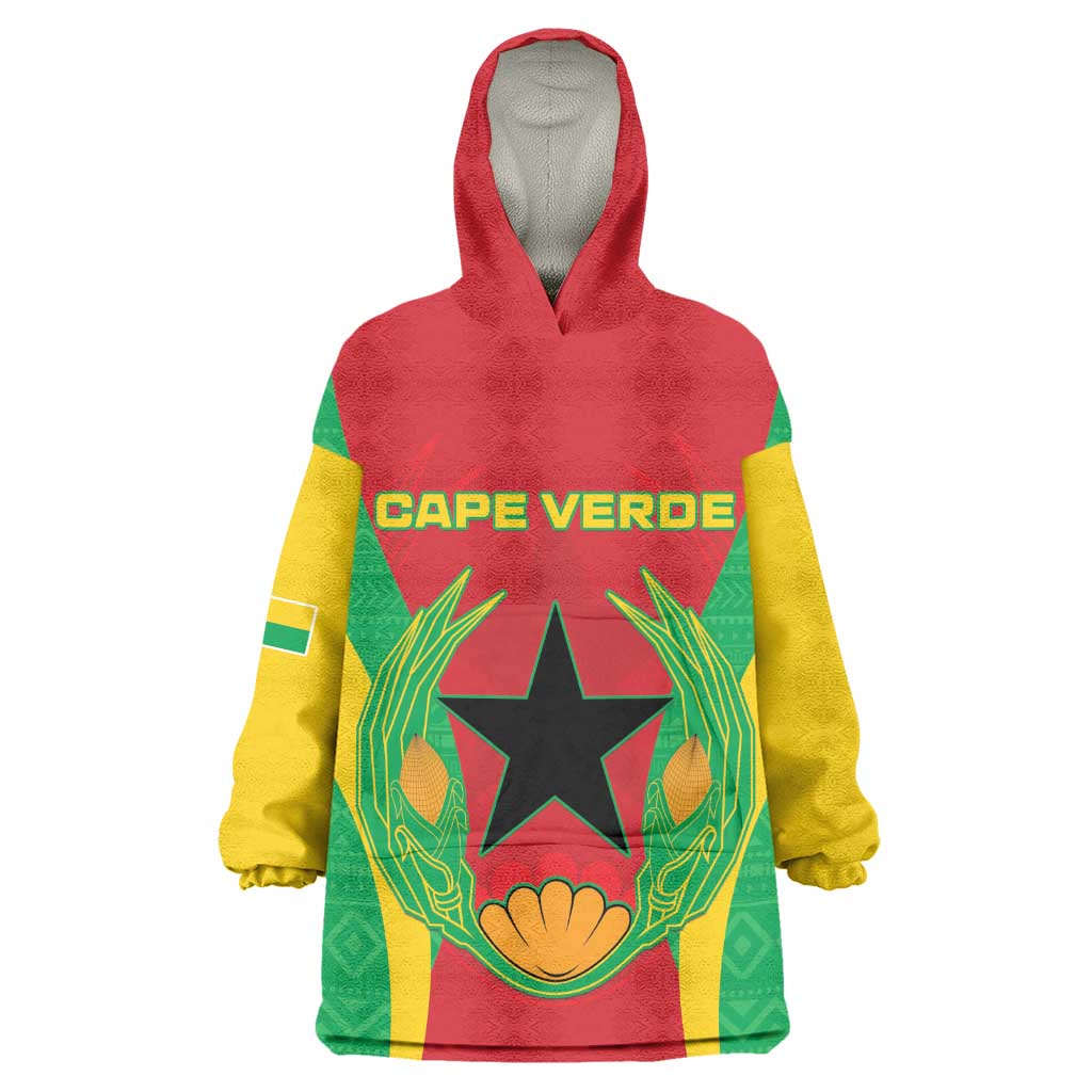 Personalised Afro Cape Verde (1975-1992) Wearable Blanket Hoodie Mix African Pattern LT15