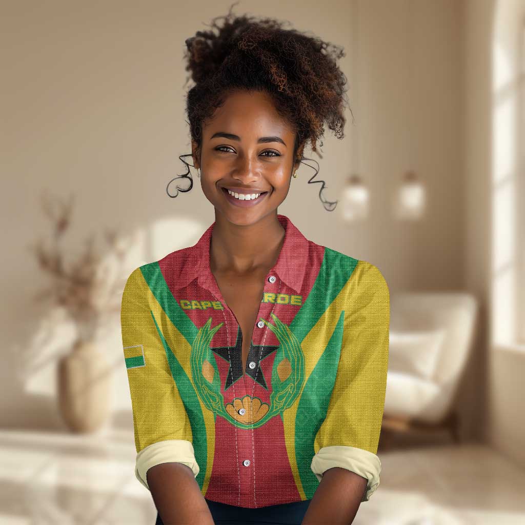 Personalised Afro Cape Verde (1975-1992) Women Casual Shirt Mix African Pattern LT15