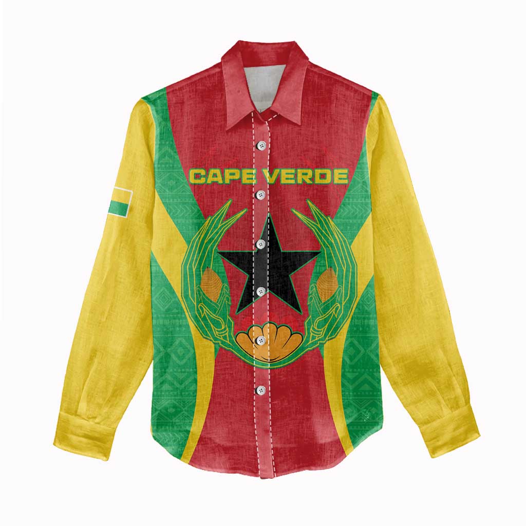 Personalised Afro Cape Verde (1975-1992) Women Casual Shirt Mix African Pattern LT15