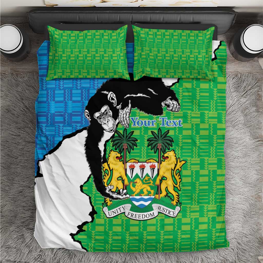 Personalised Afro Sierra Leone Bedding Set Chimpanzee Mix African Pattern LT15