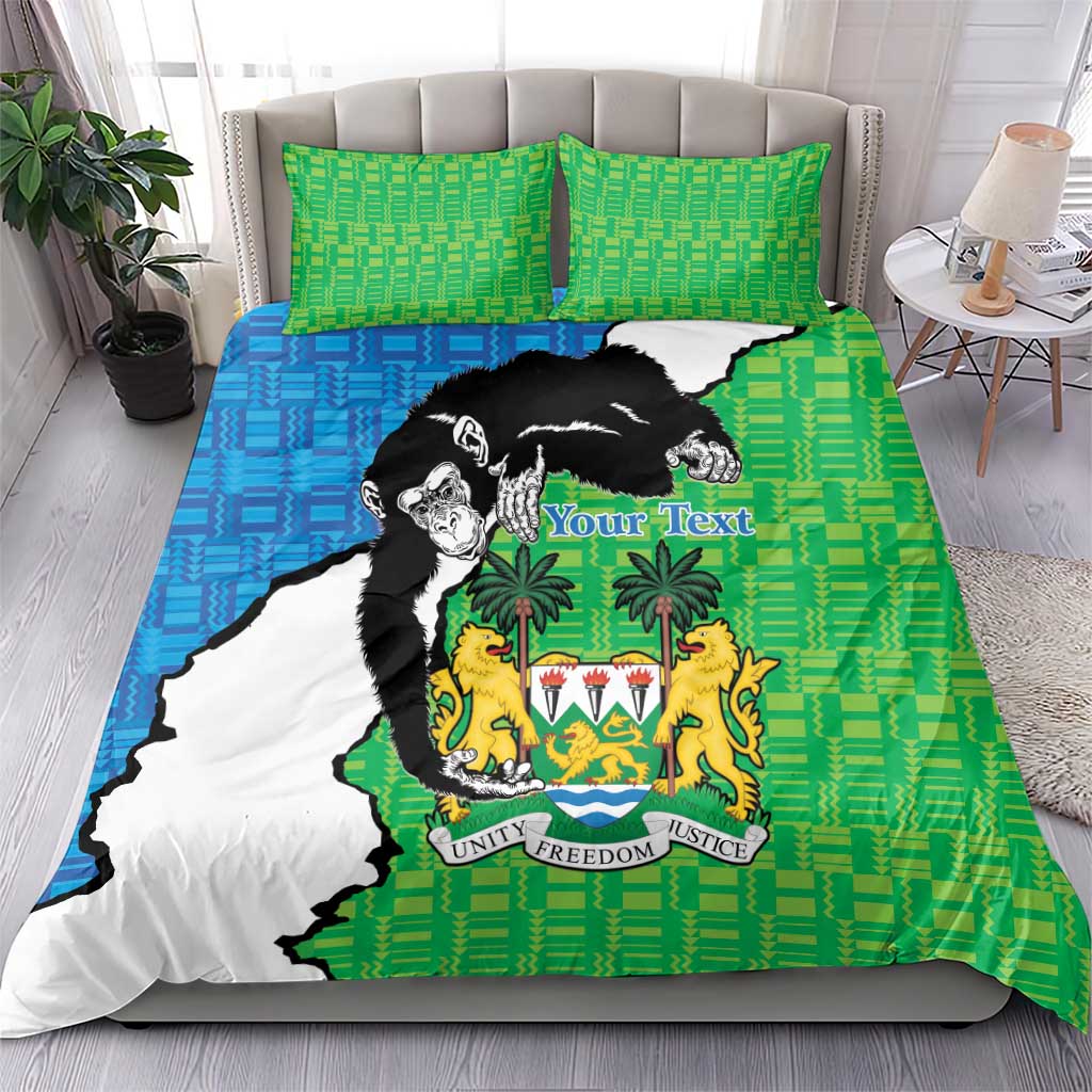 Personalised Afro Sierra Leone Bedding Set Chimpanzee Mix African Pattern LT15
