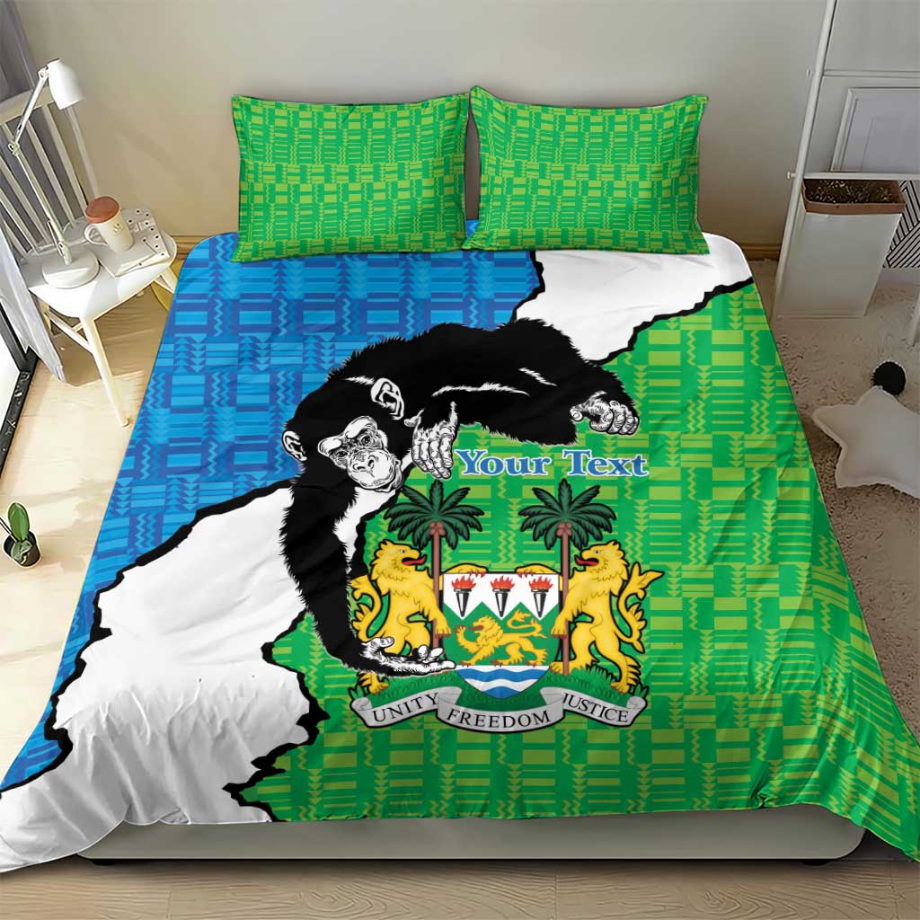 Personalised Afro Sierra Leone Bedding Set Chimpanzee Mix African Pattern LT15