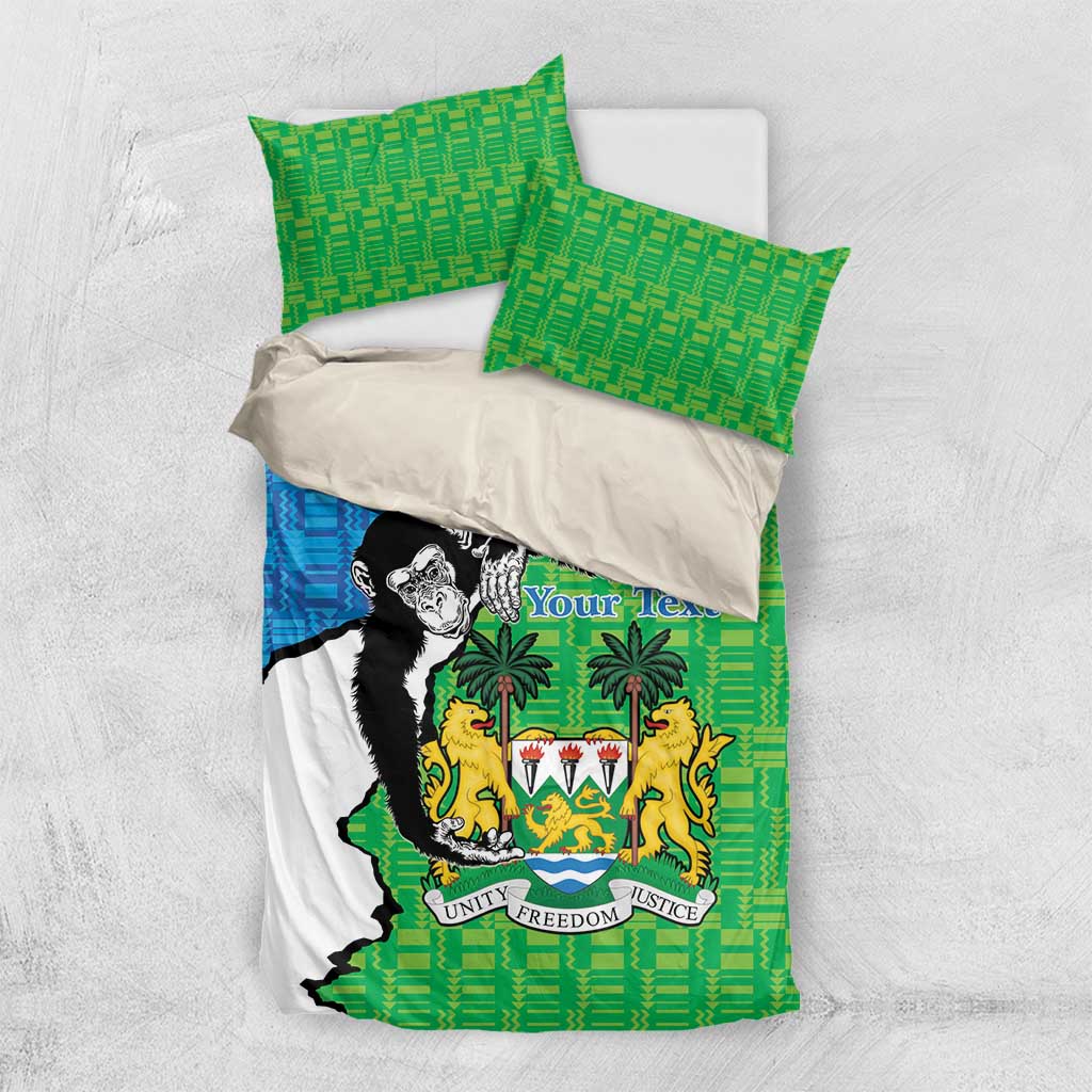 Personalised Afro Sierra Leone Bedding Set Chimpanzee Mix African Pattern LT15