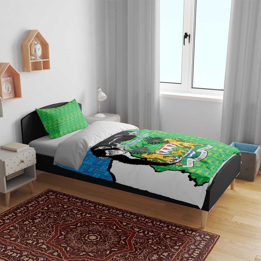 Personalised Afro Sierra Leone Bedding Set Chimpanzee Mix African Pattern LT15