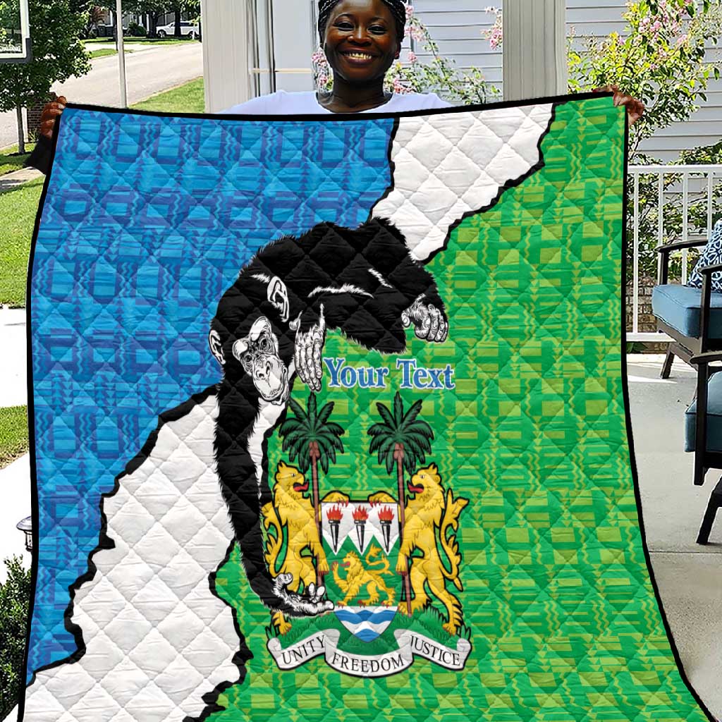 Personalised Afro Sierra Leone Quilt Chimpanzee Mix African Pattern LT15