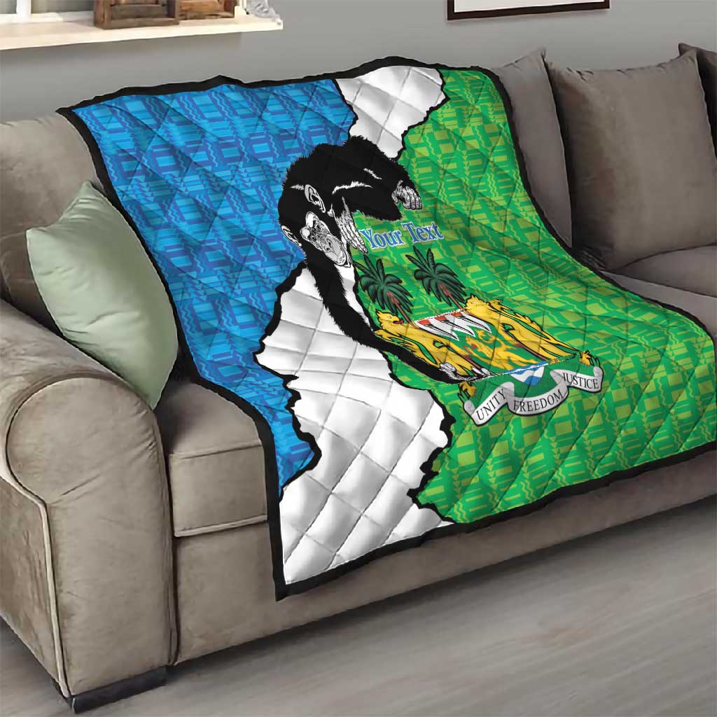 Personalised Afro Sierra Leone Quilt Chimpanzee Mix African Pattern LT15