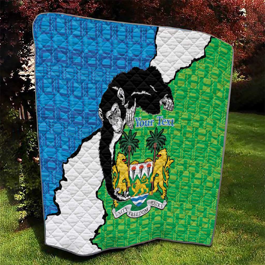 Personalised Afro Sierra Leone Quilt Chimpanzee Mix African Pattern LT15
