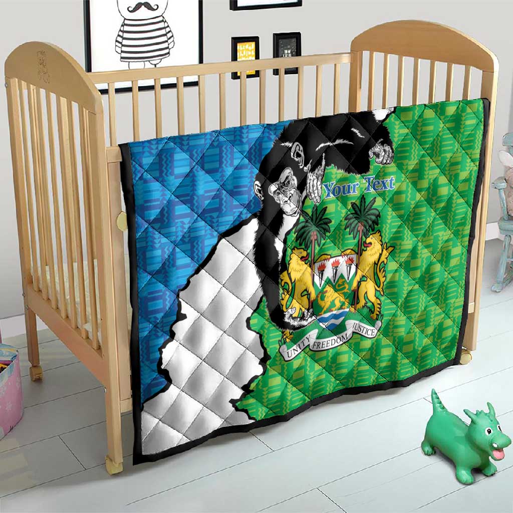 Personalised Afro Sierra Leone Quilt Chimpanzee Mix African Pattern LT15