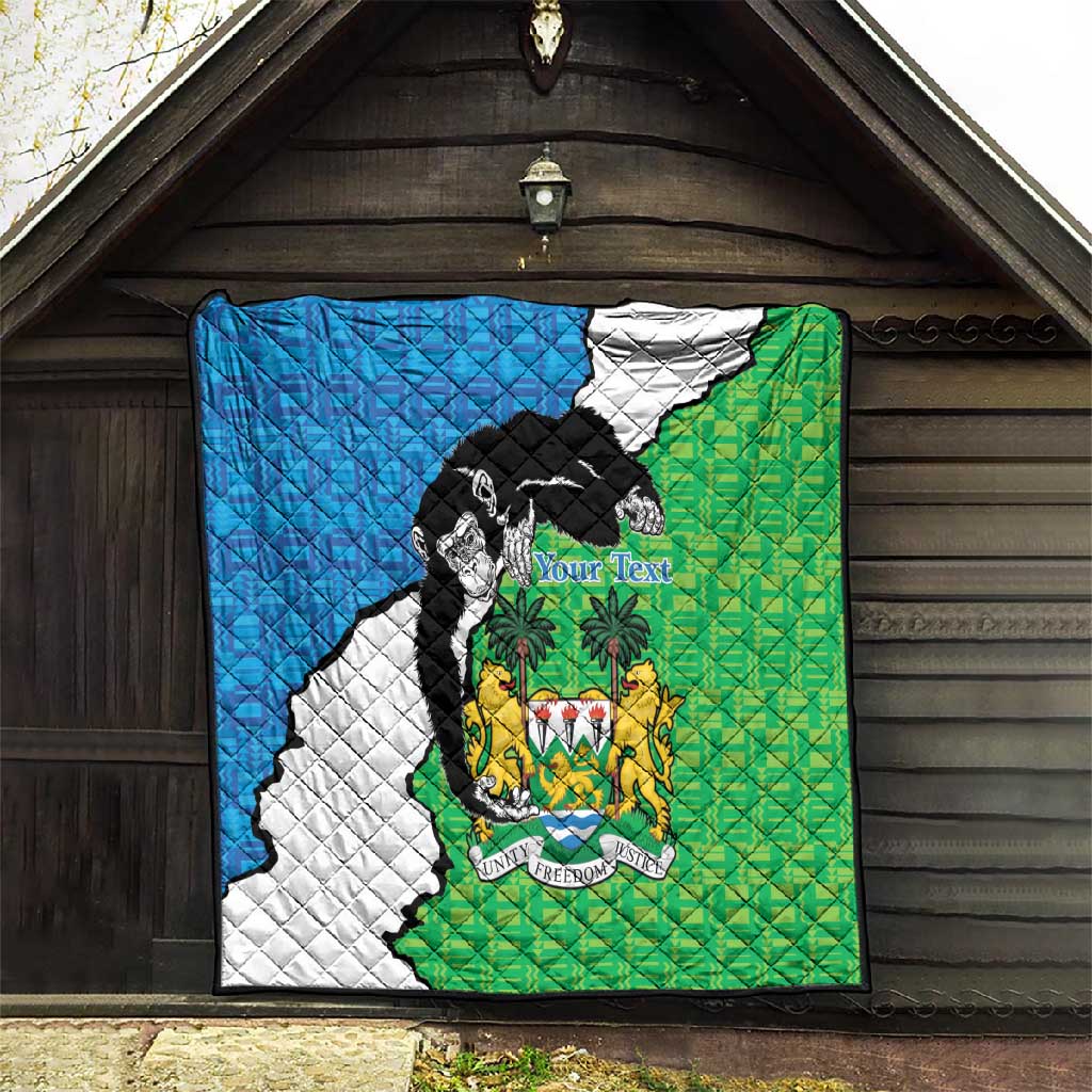 Personalised Afro Sierra Leone Quilt Chimpanzee Mix African Pattern LT15