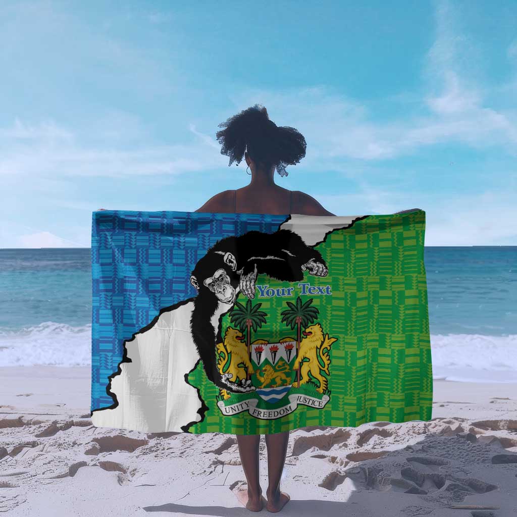 Personalised Afro Sierra Leone Sarong Chimpanzee Mix African Pattern LT15