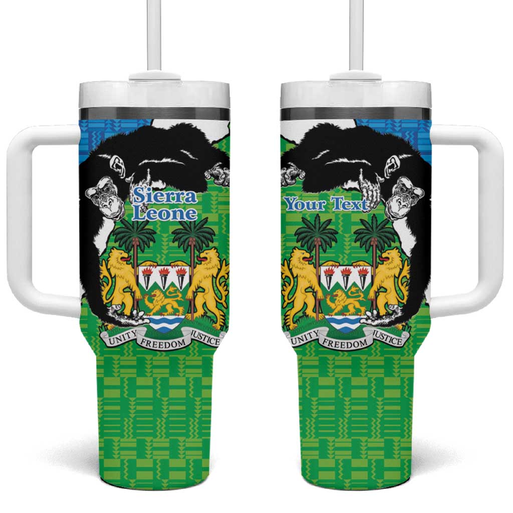 Personalised Afro Sierra Leone Tumbler With Handle Chimpanzee Mix African Pattern LT15