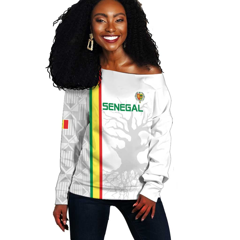Custom Senegal Football Off Shoulder Sweater We Are Champions LT15