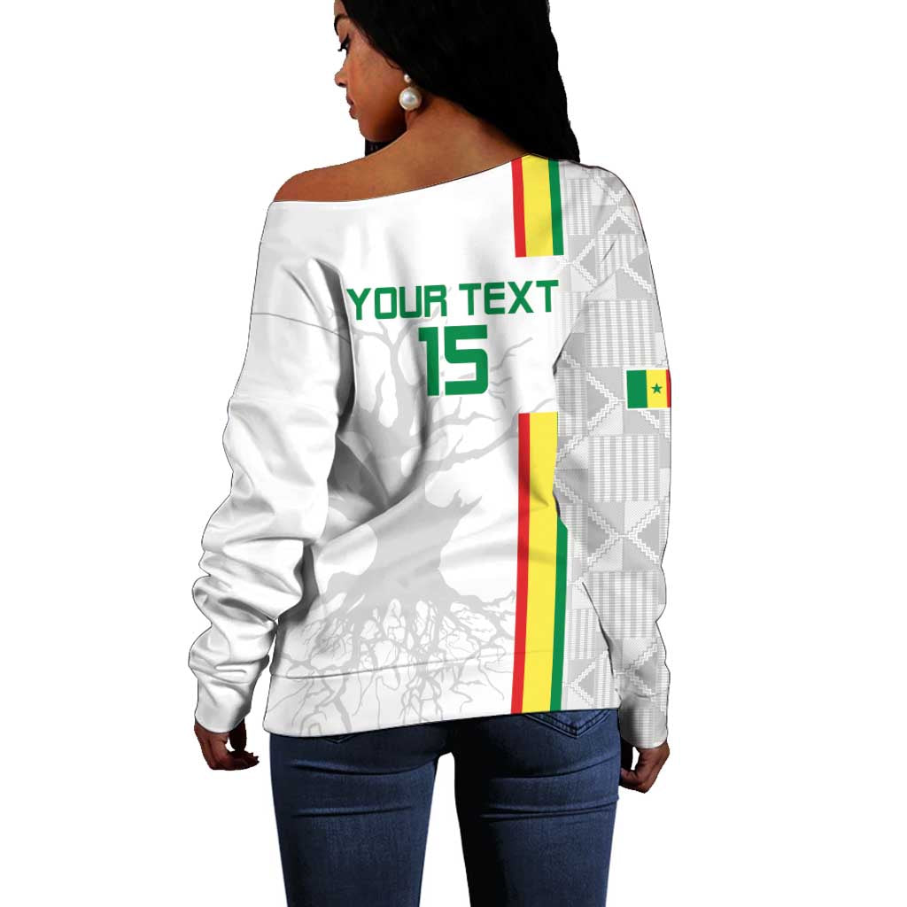 Custom Senegal Football Off Shoulder Sweater We Are Champions LT15