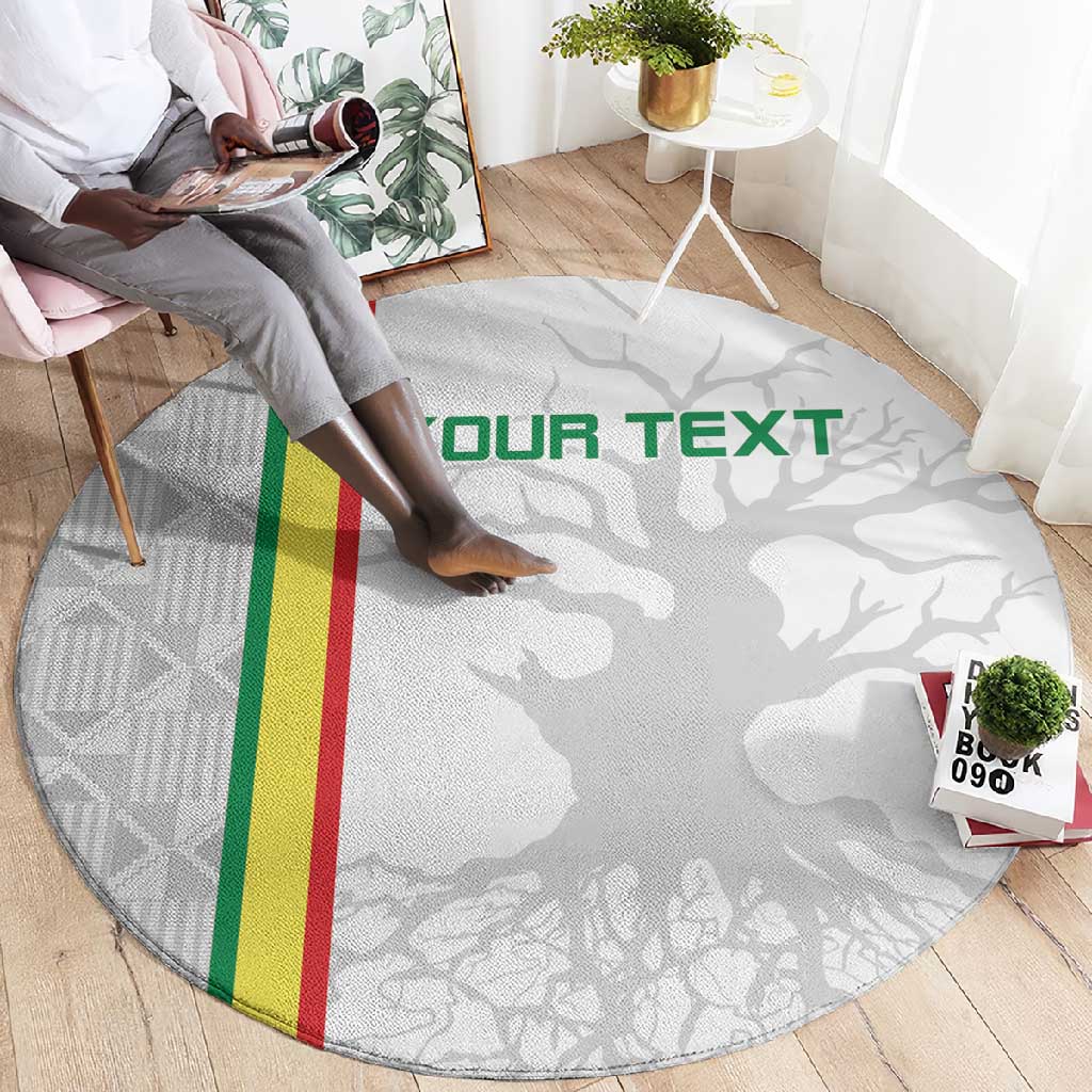 Custom Senegal Football Round Carpet We Are Champions LT15