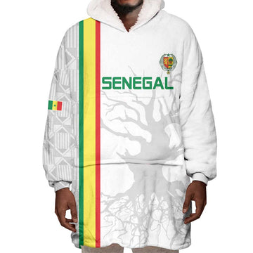 Custom Senegal Football Wearable Blanket Hoodie We Are Champions LT15