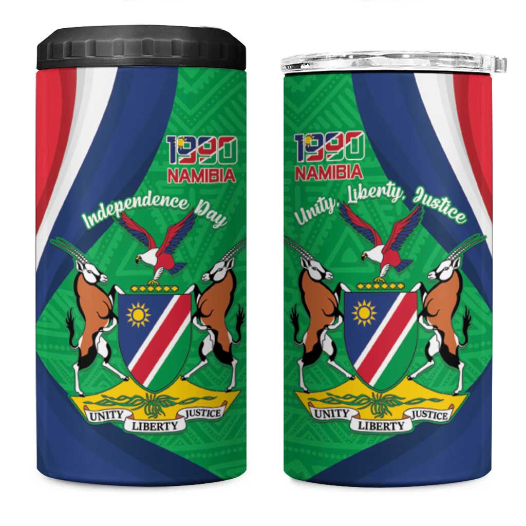 Personalised Namibia 4 in 1 Can Cooler Tumbler 35th Anniversary Independence Day LT15
