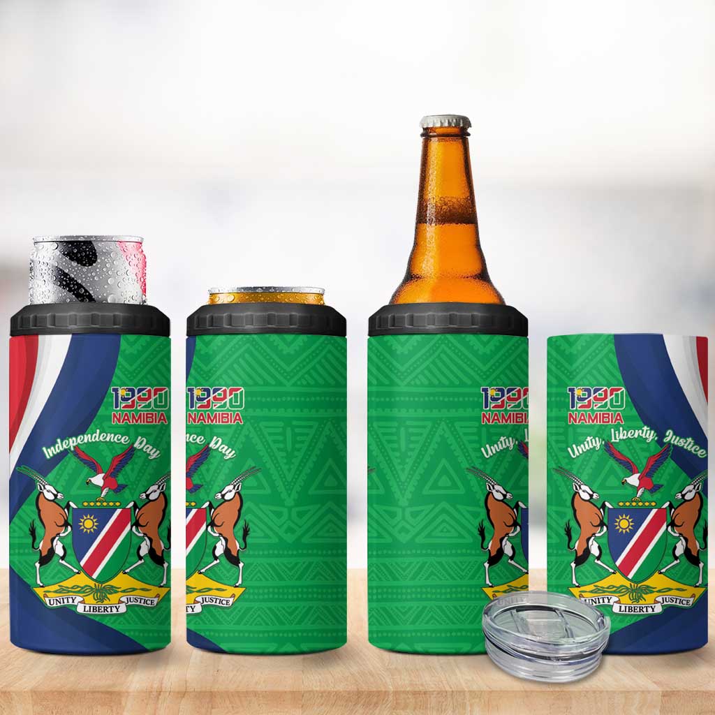 Personalised Namibia 4 in 1 Can Cooler Tumbler 35th Anniversary Independence Day LT15