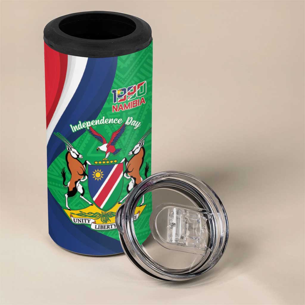 Personalised Namibia 4 in 1 Can Cooler Tumbler 35th Anniversary Independence Day LT15